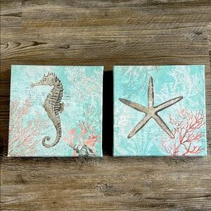 Canvas Beach Prints, Square Set